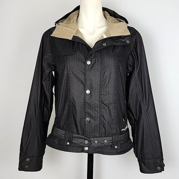 Burton Pavillion Women's Black Snowboard Ski Shell Jacket Hooded Size Small - Picture 1 of 16